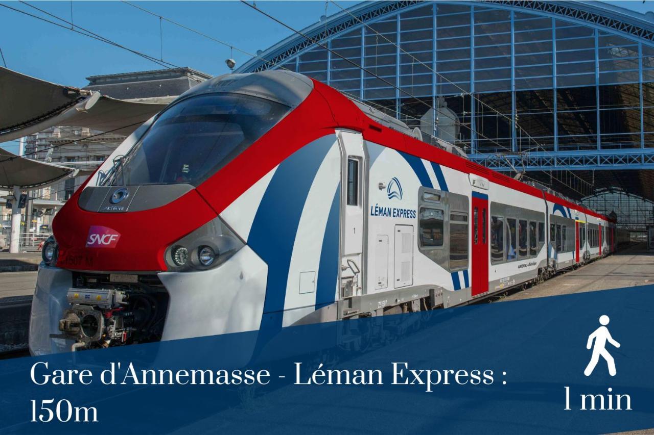 Homey Lotus Centre / Proche Gare Avec Acces A Geneve Annemasse Extérieur photo